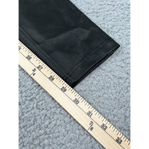 NWT MESHKI Womens Ada Coated Skinny Faux LeatherJeans Black Size Medium Romantic - Picture 10 of 12